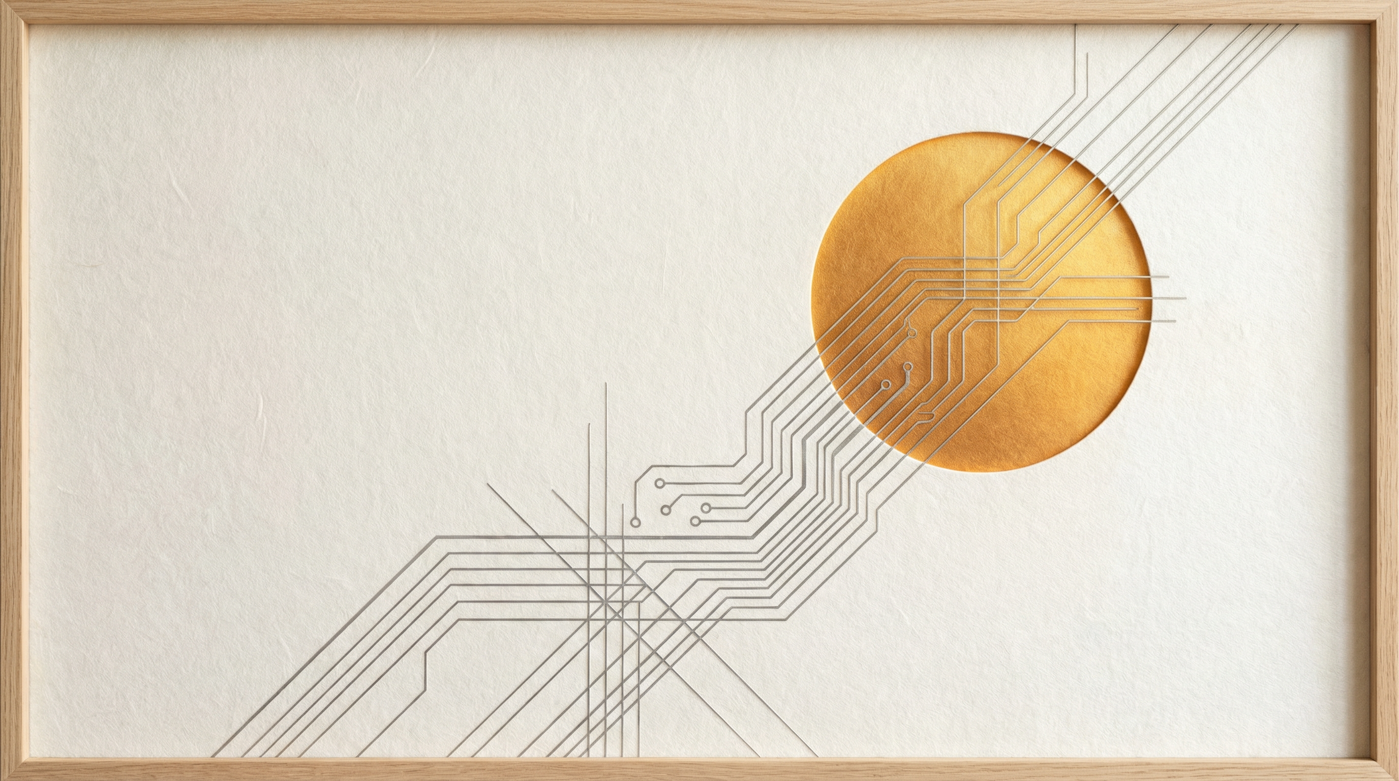 Human and AI collaboration abstract visualization